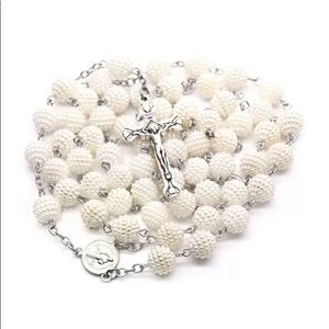 Christ Women Wedding Blessing Cross Long Strand  Rosary Religious Beads sweater